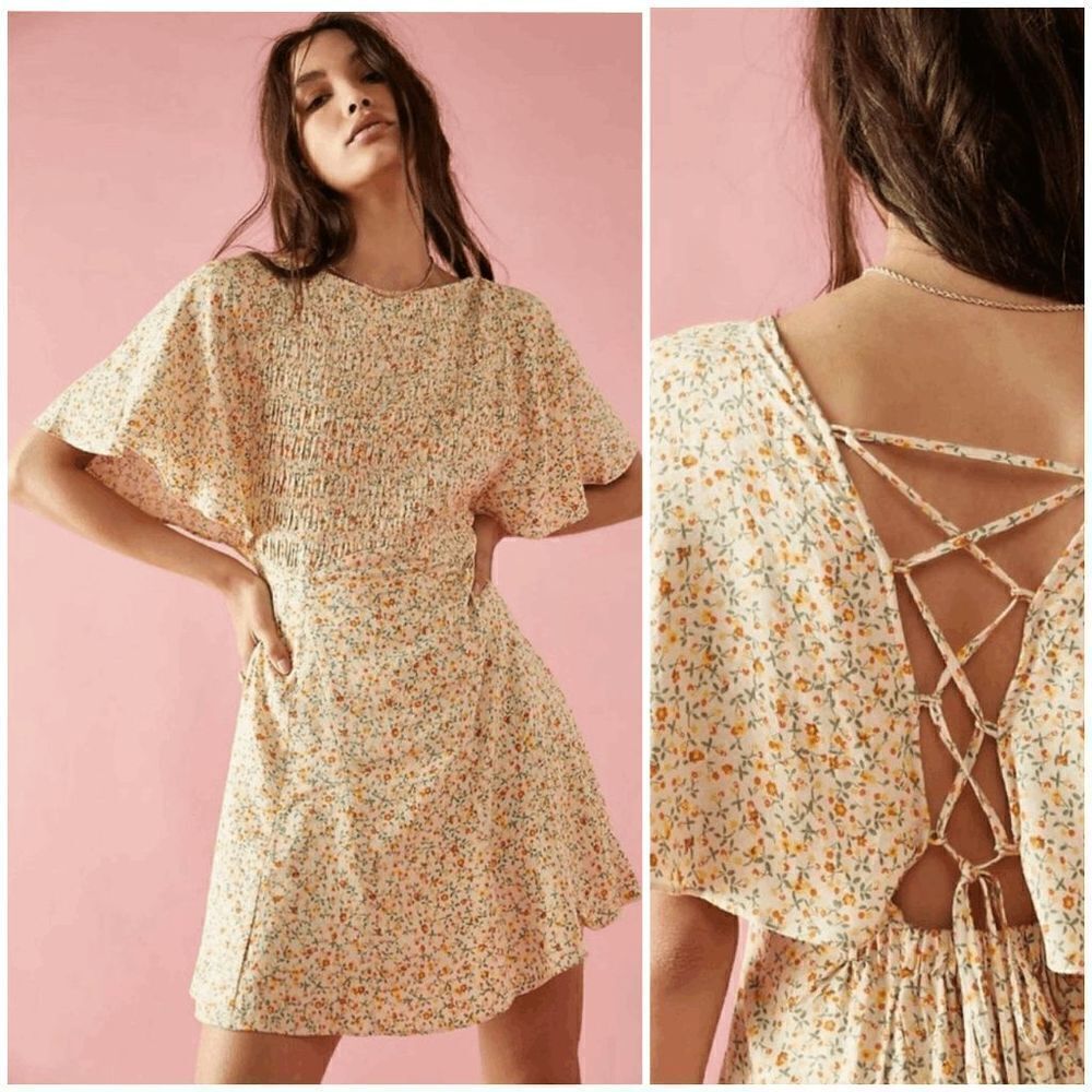 Free People Florence Mini Dress - Femme Combo - Yellow